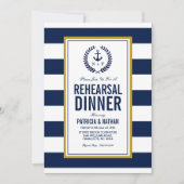 Nautische stijl repetitie diner kaart (Voorkant)