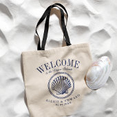 Nautische Stijl  SeaShell Custom Welkom Tote Bag
