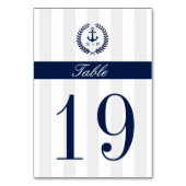 Nautische stijl Trouwtafel nummer Kaart (Achterkant)
