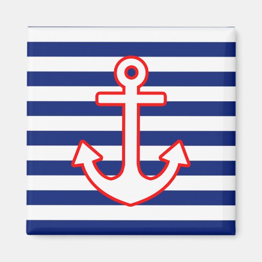 Nautische stijlbevestiging op strepen magneet (Voorkant)