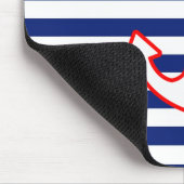 Nautische stijlbevestiging op strepen muismat (Hoek)