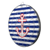 Nautische stijlbevestiging op stripesdek dartbord (Voorkant Rechts)