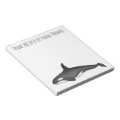 Nautische, stijlvolle Natuur Eenvoudige Orca-walvi Notitieblok (Schuin)