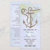 nautische strand bruiloft programma's (Voorkant / Achterkant)