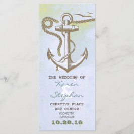 nautische strand bruiloft programma's