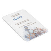 nautische strand bruiloft thema uitnodiging magneet (Rechterzijde)