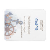 nautische strand bruiloft thema uitnodiging magneet (Horizontaal)