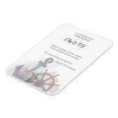 nautische strand bruiloft thema uitnodiging magneet (Linkerzijde)