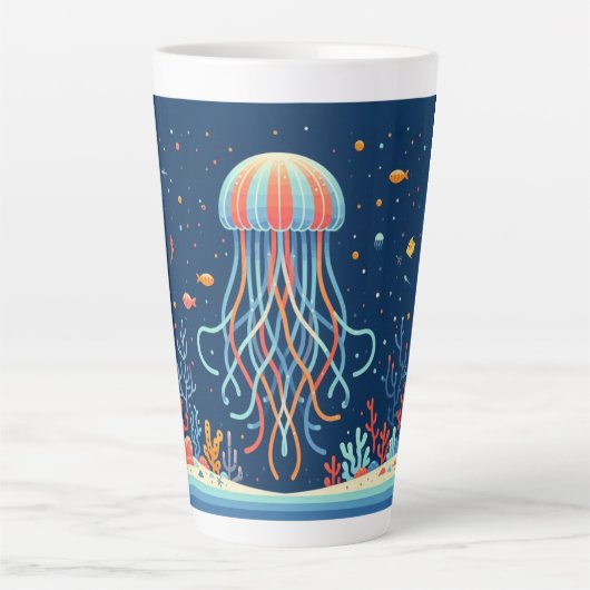 Nautische/strand/kustkwallen Latte Mok (Voorkant)