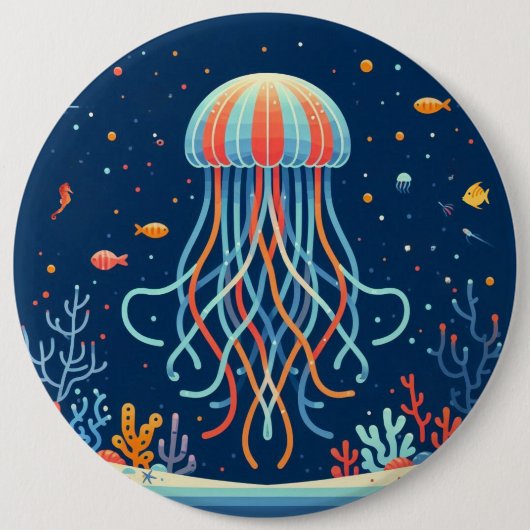 Nautische/strand/kustkwallen Ronde Button 6,0 Cm (Voorkant)