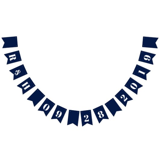 nautische strand marine blauwe bruiloft vlaggetjes (Alle)