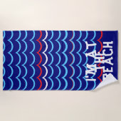 Nautische strandhanddoek strandlaken (Voorkant)