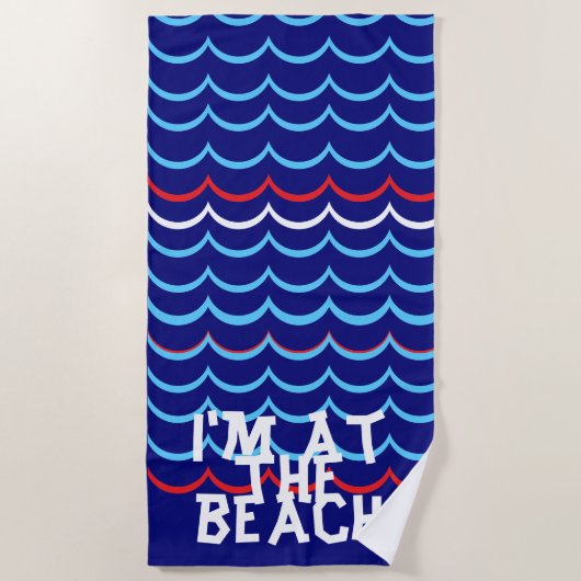 Nautische strandhanddoek strandlaken (Voorkant)