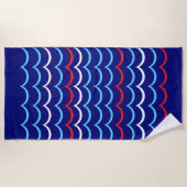 Nautische strandhanddoek strandlaken (Voorkant)