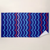 Nautische strandhanddoek strandlaken (Voorkant)