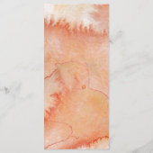 Nautische strandhuwelijk waterverf koraal roze menu (Achterkant)