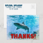  nautische streephaai bedankt Briefkaart (Voorkant / Achterkant)
