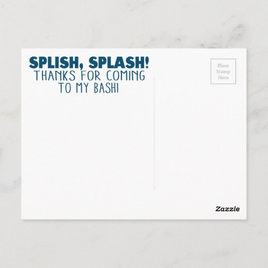  nautische streephaai bedankt Briefkaart (Achterkant)