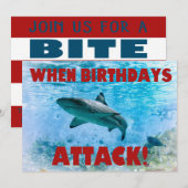  nautische streephaaienuitnodiging kaart (Voorkant / Achterkant)