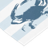 Nautische strepen & blauwe krab medium tafelloper (Hoek)