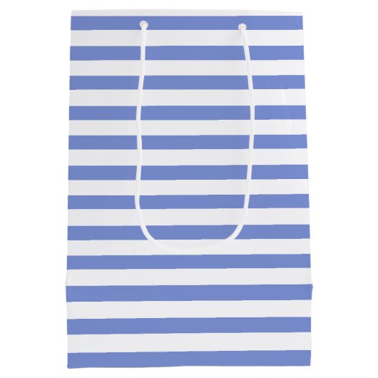 Nautische strepen en marineanchor Wedding Welkomst Medium Cadeauzakje (Achterkant)