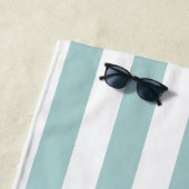 Nautische strepen | Gepersonaliseerde Sand Dollar Strandlaken (In situ)