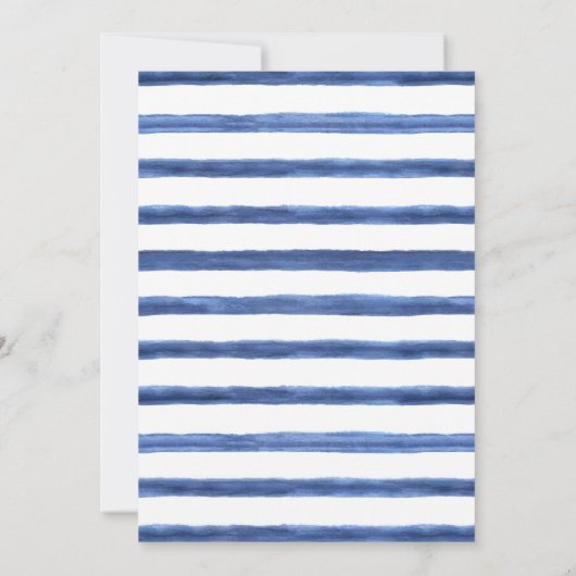 nautische strepen kreeft Vrijgezellenfeest Kaart (Achterkant)