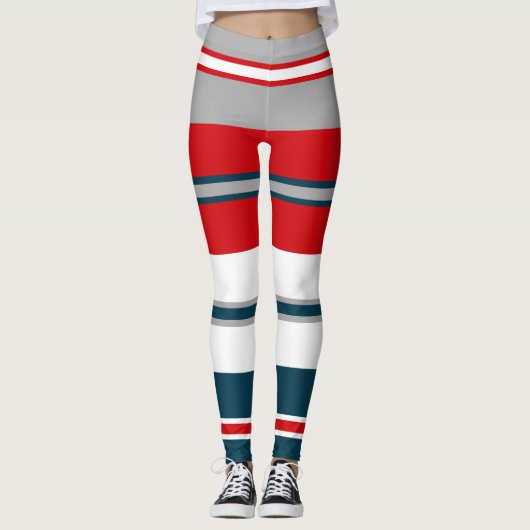 Nautische strepen leggings (Voorkant)