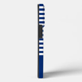 Nautische Strepen+Schepen Wiel Blauw+Wit Case-Mate iPhone Case (Achterkant / Rechts)