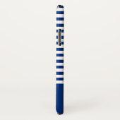 Nautische Strepen+Schepen Wiel Blauw+Wit Case-Mate iPhone Case (Achterkant / rechts)