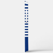 Nautische Strepen+Schepen Wiel Blauw+Wit Case-Mate iPhone Case (Achterkant / Links)