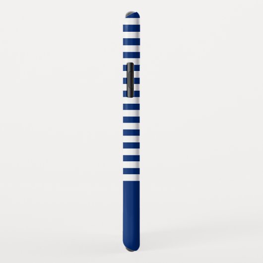 Nautische Strepen+Schepen Wiel Blauw+Wit Case-Mate iPhone Case (Achterkant/rechts)