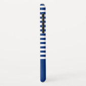 Nautische Strepen+Schepen Wiel Blauw+Wit Case-Mate iPhone Case (Achterkant/links)