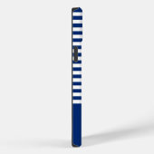 Nautische Strepen+Schepen Wiel Blauw+Wit Case-Mate iPhone Case (Achterkant / Rechts)