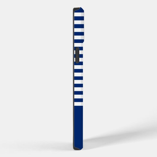 Nautische Strepen+Schepen Wiel Blauw+Wit Case-Mate iPhone Case (Achterkant / Rechts)