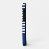 Nautische Strepen+Schepen Wiel Blauw+Wit Case-Mate iPhone Case (Achterkant/links)
