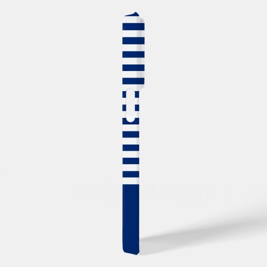 Nautische Strepen+Schepen Wiel Blauw+Wit Case-Mate iPhone Case (Achterkant / Rechts)