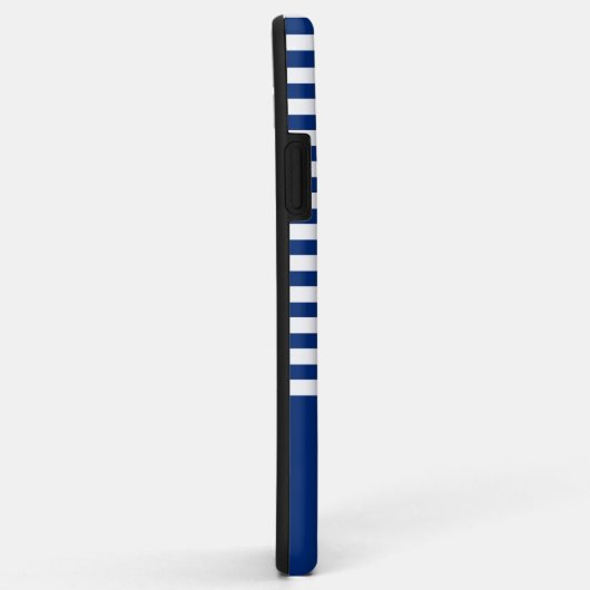 Nautische Strepen+Schepen Wiel Blauw+Wit Case-Mate iPhone Case (Achterkant/rechts)