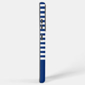 Nautische Strepen+Schepen Wiel Blauw+Wit Samsung Galaxy Hoesje (Rechterkant)