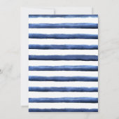 Nautische Strepen Vis Kust Vrijgezellenfeest Kaart (Achterkant)