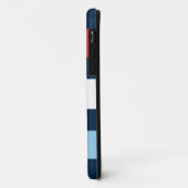 Nautische strepen zee ankerblauw Case-Mate iPhone case (Achterkant/links)