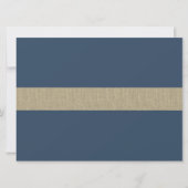 Nautische Stripe en Burlap Jubileum Kaart (Voorkant)
