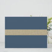 Nautische Stripe en Burlap Jubileum Kaart (Staand voorkant)