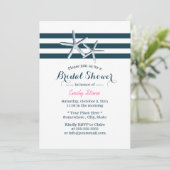 Nautische stripes Elegant Vrijgezellenfeest Kaart (Staand voorkant)