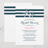 Nautische stripes Elegant Vrijgezellenfeest Kaart (Voorkant / Achterkant)