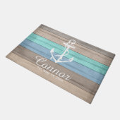 Nautische stripes voor zomerbakhout deurmat (Schuin)