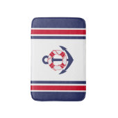 Nautische strips en anker badmat (Voorkant Verticaal)