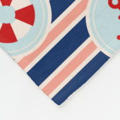 Nautische strips en Stippen patroon Fleece Deken (Hoek)