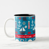 Nautische Symbolen Souvenir Koffie Mok (Links)