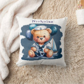 Nautische Teddybeer Delight Boy Baby shower Gift Kussen (Deken)